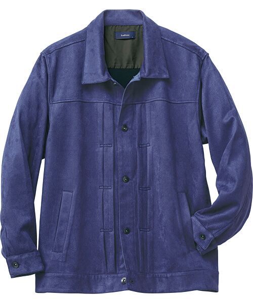 TAKASHIMAYA Style Plus/タカシマヤ スタイル・プリュ フェイクスエード トラッカージャケット ネイビー Ｌ