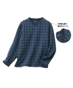 TAKASHIMAYA Style Plus / タカシマヤ スタイル・プリュ ニット・セーター | ふくれジャカードVネックプルオーバー
