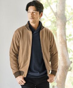 TAKASHIMAYA Style Plus / タカシマヤ スタイル・プリュ ブルゾン | 裏フリース フェイクスエード フルジップブルゾン