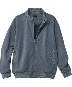 TAKASHIMAYA Style Plus / タカシマヤ スタイル・プリュ ブルゾン | 裏フリース フェイクスエード フルジップブルゾン