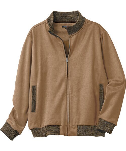 TAKASHIMAYA Style Plus / タカシマヤ スタイル・プリュ ブルゾン | 裏フリース フェイクスエード フルジップブルゾン | 詳細1