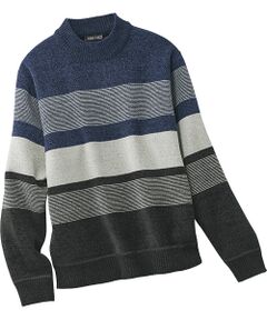 TAKASHIMAYA Style Plus / タカシマヤ スタイル・プリュ ニット・セーター | モールパネルボーダーハイネックセーター