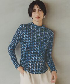 TAKASHIMAYA Style Plus / タカシマヤ スタイル・プリュ カットソー | 洗えるウールガーゼ プリントプルオーバー