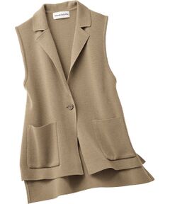 ATTISESSION ブラウン ノースリーブベスト ATTISESSION ブラウン ノースリーブベスト UNITED ARROWS LTD