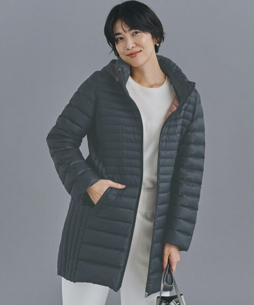 TAKASHIMAYA Style Plus/タカシマヤ スタイル・プリュ 軽量ダウンコート 紺 Ｌ