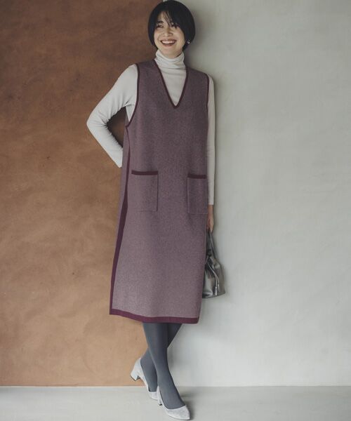 TAKASHIMAYA Style Plus/タカシマヤ スタイル・プリュ ジャンパースカート＜ショート丈＞ パープル系 Ｍ