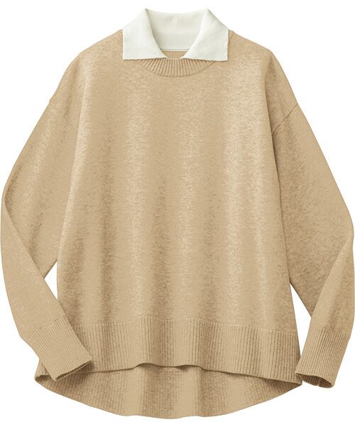 TAKASHIMAYA Style Plus / タカシマヤ スタイル・プリュ ニット・セーター | シャツレイヤード風プルオーバー | 詳細1