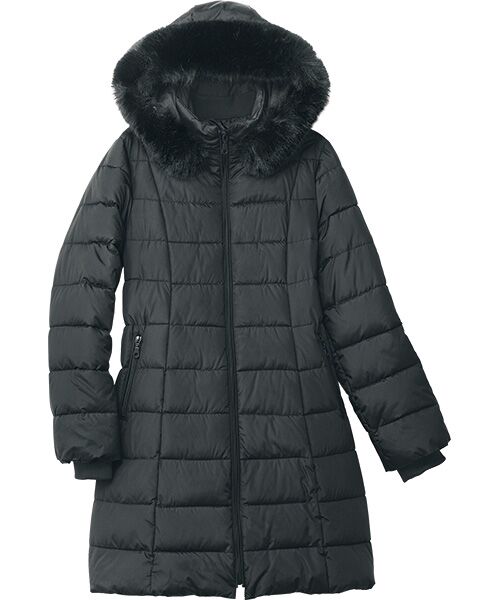 TAKASHIMAYA Style Plus/タカシマヤ スタイル・プリュ エコファー付ファイバー中わたコート 黒 Ｓ