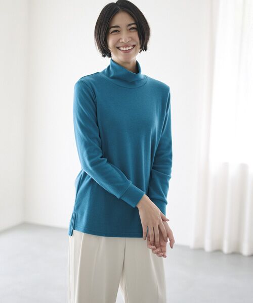 TAKASHIMAYA Style Plus/タカシマヤ スタイル・プリュ ソフトサーモα デザインプルオーバー ピーコック Ｌ