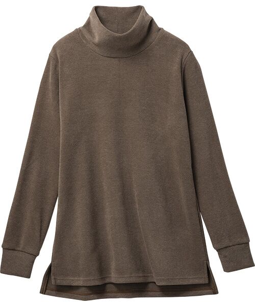 TAKASHIMAYA Style Plus/タカシマヤ スタイル・プリュ ソフトサーモα デザインプルオーバー 茶 3L TAKASHIMAYA Style Plus/タカシマヤ スタイル・プリュ ソフトサーモα デザインプルオーバー 茶 3L