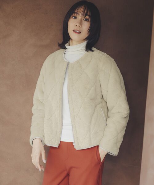 TAKASHIMAYA Style Plus/タカシマヤ スタイル・プリュ リバーシブル ジャケット アイボリー M TAKASHIMAYA Style Plus/タカシマヤ スタイル・プリュ リバーシブル ジャケット アイボリー M