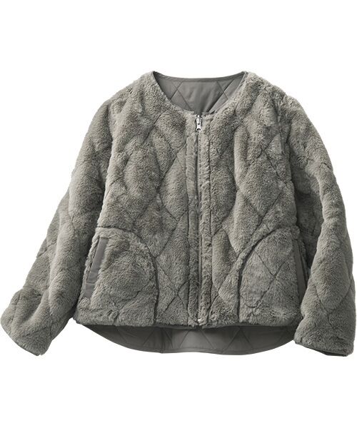 TAKASHIMAYA Style Plus/タカシマヤ スタイル・プリュ リバーシブル ジャケット モカ M TAKASHIMAYA Style Plus/タカシマヤ スタイル・プリュ リバーシブル ジャケット モカ M