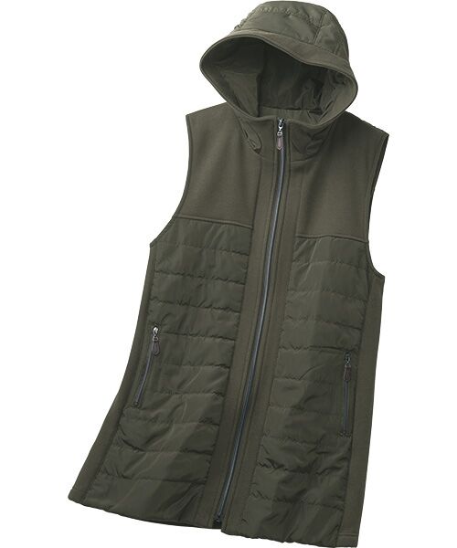 TAKASHIMAYA Style Plus/タカシマヤ スタイル・プリュ 中わた切替えベスト カーキ Ｍ