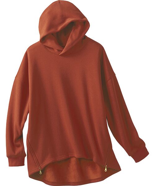 TAKASHIMAYA Style Plus/タカシマヤ スタイル・プリュ フード付デザインチュニック レンガ Ｍ