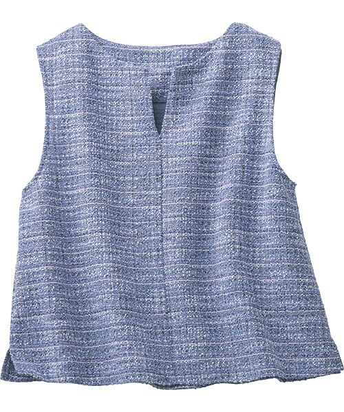 TAKASHIMAYA Style Plus/タカシマヤ スタイル・プリュ ツイードライク ベスト ブルー Ｌ