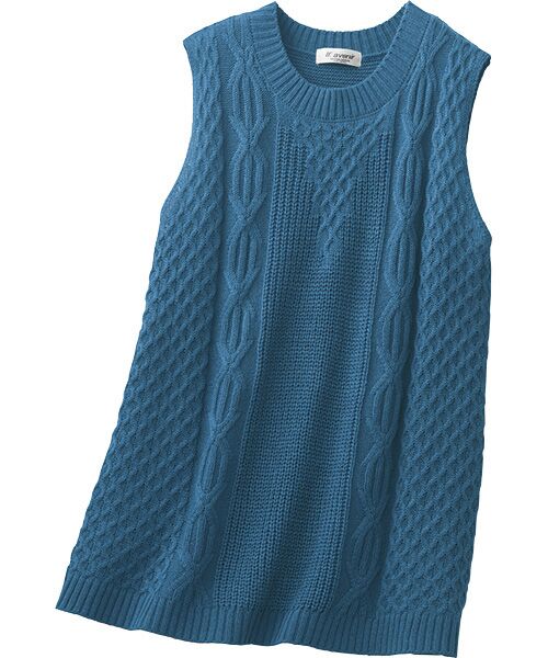 TAKASHIMAYA Style Plus/タカシマヤ スタイル・プリュ ウール入リベスト ブルーグリーン ＬＬ