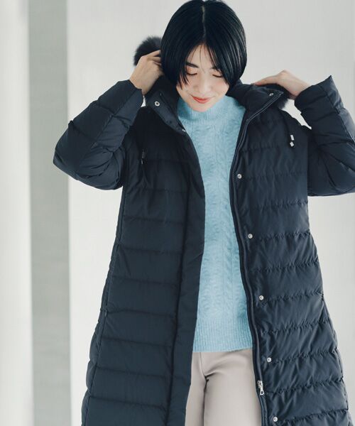TAKASHIMAYA Style Plus / タカシマヤ スタイル・プリュ その他アウター | フォックスファー付ダウンコート(紺)