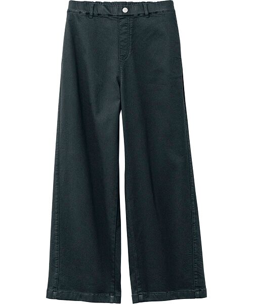 TAKASHIMAYA Style Plus / タカシマヤ スタイル・プリュ デニムパンツ | 裏起毛 ワイドデニムパンツ<股下66cm>(黒)