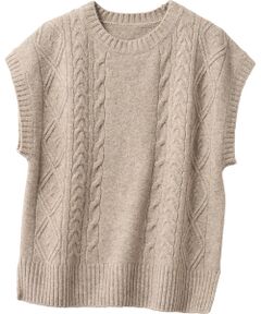 TAKASHIMAYA Style Plus / タカシマヤ スタイル・プリュ ベスト | ケーブル柄ベスト