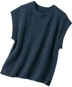 TAKASHIMAYA Style Plus / タカシマヤ スタイル・プリュ ベスト | ケーブル柄ベスト