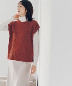 TAKASHIMAYA Style Plus / タカシマヤ スタイル・プリュ ベスト | ケーブル柄ベスト