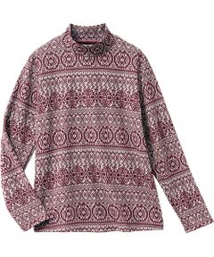 TAKASHIMAYA Style Plus / タカシマヤ スタイル・プリュ カットソー | キュプラ混 ジャカードプルオーバー