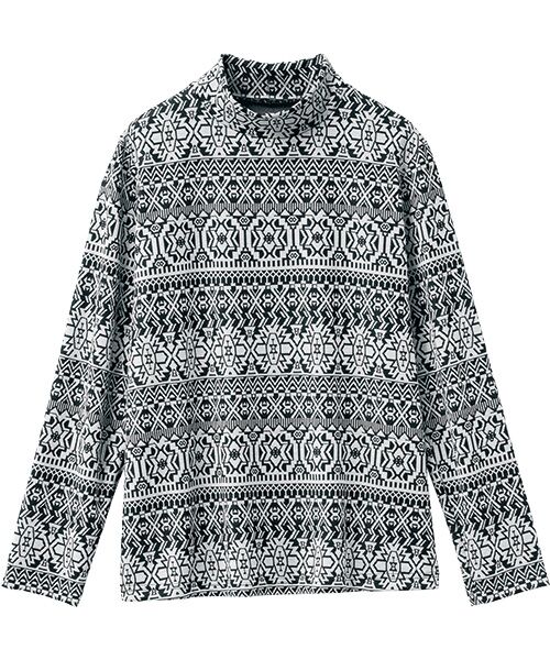 TAKASHIMAYA Style Plus / タカシマヤ スタイル・プリュ カットソー | キュプラ混 ジャカードプルオーバー | 詳細1