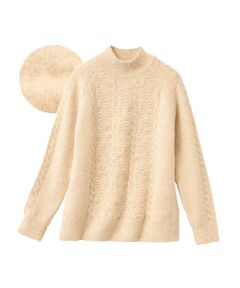 TAKASHIMAYA Style Plus / タカシマヤ スタイル・プリュ ニット・セーター | ケーブル編み ミックスヤーンプルオーバー