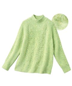 TAKASHIMAYA Style Plus / タカシマヤ スタイル・プリュ ニット・セーター | ケーブル編み ミックスヤーンプルオーバー