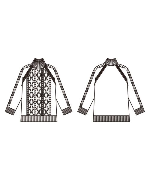 TAKASHIMAYA Style Plus / タカシマヤ スタイル・プリュ ニット・セーター | ケーブル編み ミックスヤーンプルオーバー | 詳細2