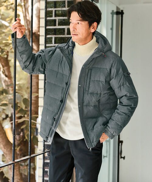 TAKASHIMAYA Style Plus / タカシマヤ スタイル・プリュ ダウンジャケット・ベスト | フード付ダウンジャケット（チャコールグレー）
