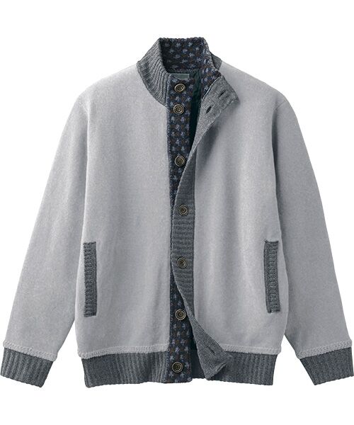 TAKASHIMAYA Style Plus / タカシマヤ スタイル・プリュ ブルゾン | 裏キルトニットブルゾン（グレー）