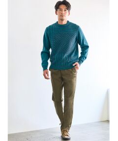 TAKASHIMAYA Style Plus / タカシマヤ スタイル・プリュ チノ・ワークパンツ | 防風ストレッチ 裏フリースチノパンツ（股下70cm）