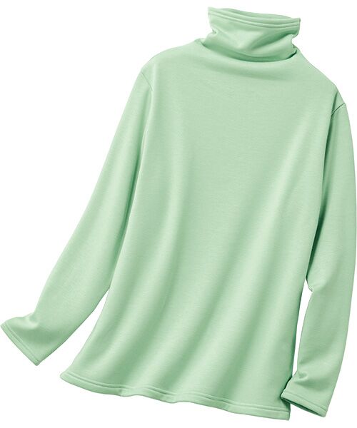 TAKASHIMAYA Style Plus / タカシマヤ スタイル・プリュ カットソー | 裏シャギー ボトルネックプルオーバー（ミント）