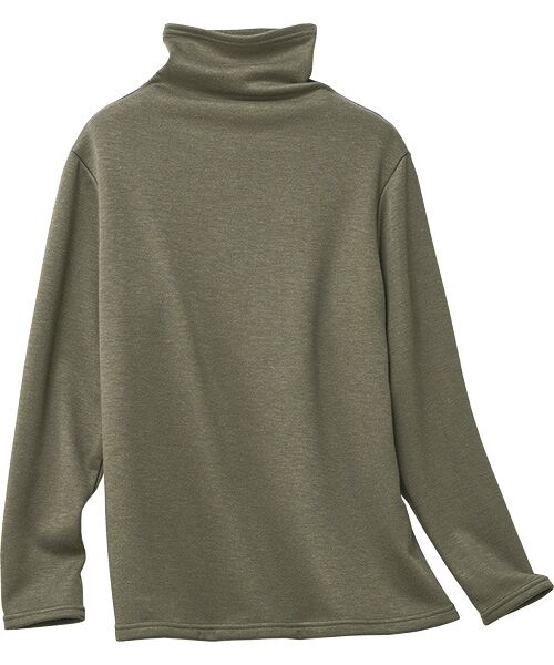 TAKASHIMAYA Style Plus / タカシマヤ スタイル・プリュ カットソー | 裏シャギー ボトルネックプルオーバー（カーキ）