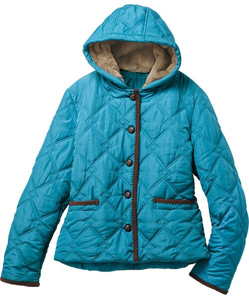 TAKASHIMAYA Style Plus / タカシマヤ スタイル・プリュ その他アウター | フード付 中わたジャケット(ターコイズ)