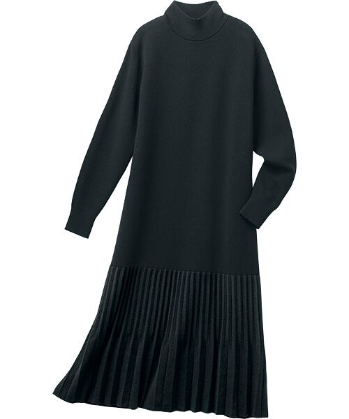 TAKASHIMAYA Style Plus / タカシマヤ スタイル・プリュ ロング・マキシ丈ワンピース | ニットワンピース＜ロング丈＞（ブラック）