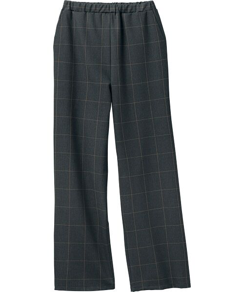 TAKASHIMAYA Style Plus / タカシマヤ スタイル・プリュ スラックス・ドレスパンツ | 尾州素材セミワイドパンツ＜股下６５ｃｍ＞（チャコール（グレンチェック柄））