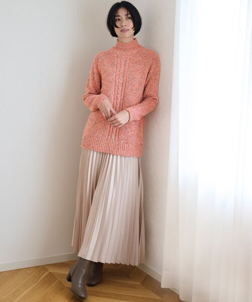 TAKASHIMAYA Style Plus / タカシマヤ スタイル・プリュ ニット・セーター | ファンシーネッププルオーバー（ピンク系）