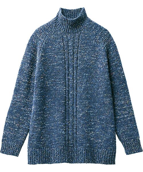 TAKASHIMAYA Style Plus / タカシマヤ スタイル・プリュ ニット・セーター | ファンシーネッププルオーバー（紺系）
