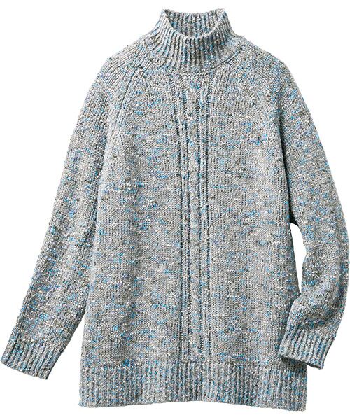 TAKASHIMAYA Style Plus / タカシマヤ スタイル・プリュ ニット・セーター | ファンシーネッププルオーバー（グレー系）