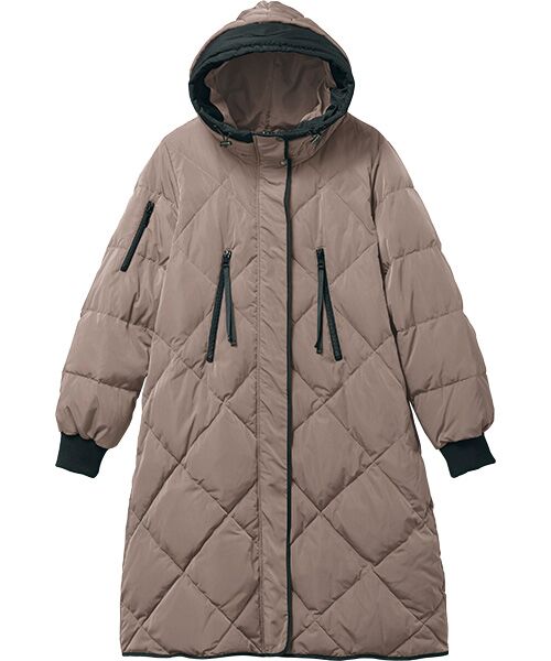 TAKASHIMAYA Style Plus / タカシマヤ スタイル・プリュ その他アウター | 配色使いダウンコート（モカ×黒）