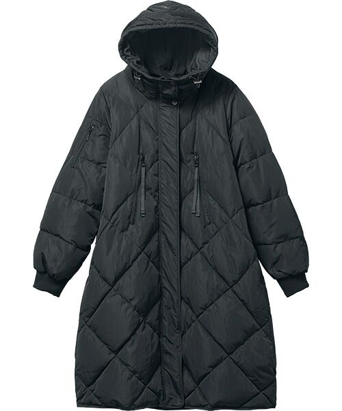 TAKASHIMAYA Style Plus / タカシマヤ スタイル・プリュ その他アウター | 配色使いダウンコート（黒×黒）