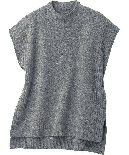 TAKASHIMAYA Style Plus / タカシマヤ スタイル・プリュ ベスト | デザインベスト（チャコール）