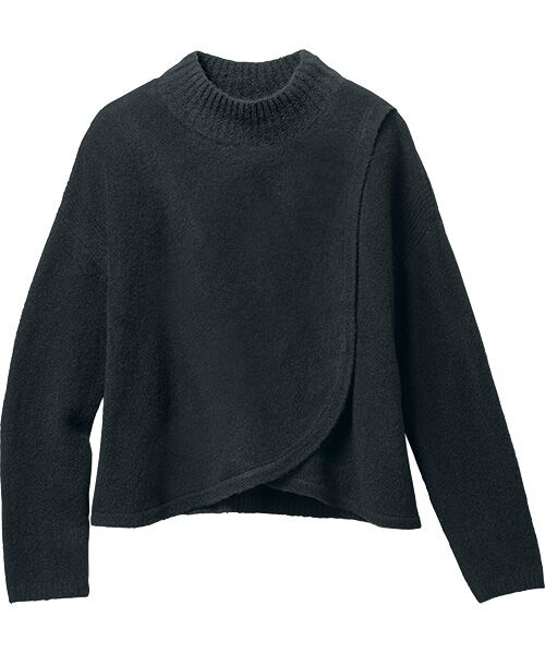 TAKASHIMAYA Style Plus / タカシマヤ スタイル・プリュ ニット・セーター | ケープ風プルオーバー（黒）