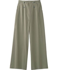 TAKASHIMAYA Style Plus / タカシマヤ スタイル・プリュ スラックス・ドレスパンツ | はっ水加工 デザインワイドパンツ <股下64cm>