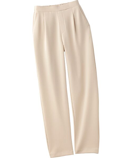 TAKASHIMAYA Style Plus / タカシマヤ スタイル・プリュ スラックス・ドレスパンツ | タックテーパードパンツ ＜股下６４ｃｍ＞（ライトベージュ）