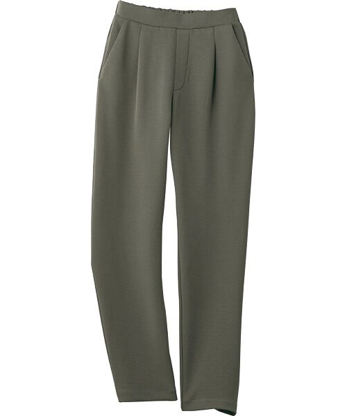 TAKASHIMAYA Style Plus / タカシマヤ スタイル・プリュ スラックス・ドレスパンツ | タックテーパードパンツ <股下68cm>(カーキ)