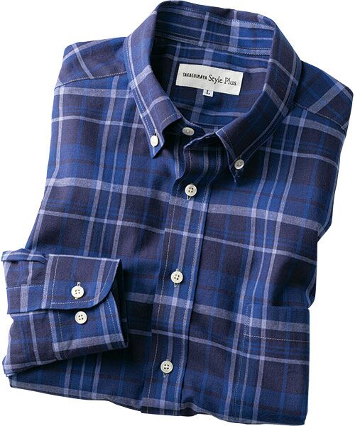 TAKASHIMAYA Style Plus / タカシマヤ スタイル・プリュ シャツ・ブラウス | 富江工房　長袖ボタンダウンシャツ（ネイビー）