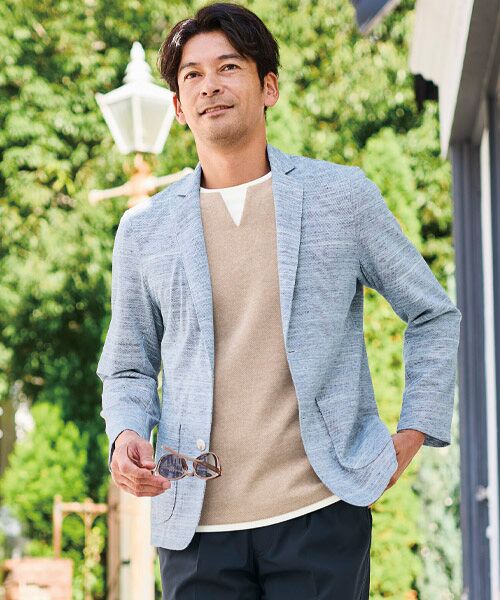 TAKASHIMAYA Style Plus / タカシマヤ スタイル・プリュ その他アウター | メランジ鹿の子 ニットジャケット | 詳細2